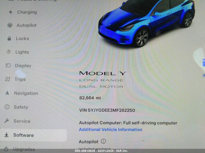 2021 TESLA MODEL Y - 5YJYGDEE3MF282250