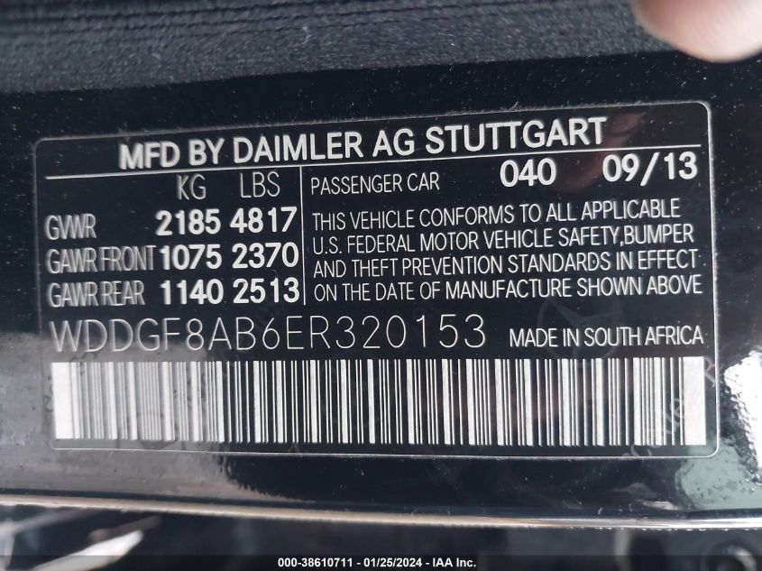 2014 MERCEDES-BENZ C 300 LUXURY 4MATIC/SPORT 4MATIC - WDDGF8AB6ER320153