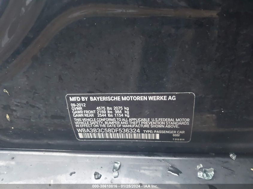 2013 BMW 328I XDRIVE - WBA3B3C58DF536324