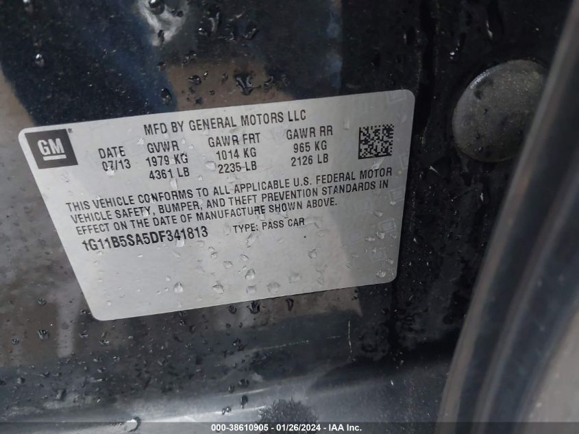 2013 CHEVROLET MALIBU 1LS - 1G11B5SA5DF341813