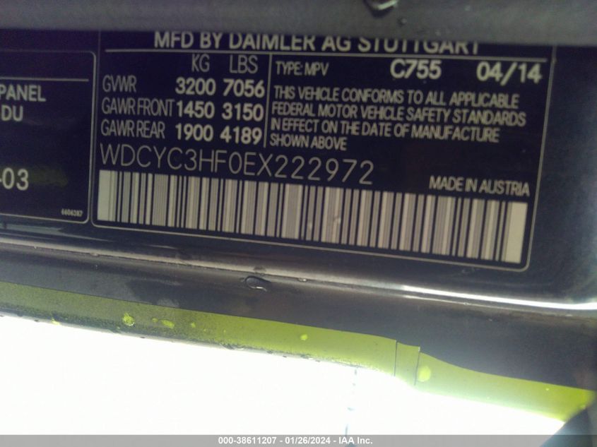 2014 MERCEDES-BENZ G 550 550 - WDCYC3HF0EX222972