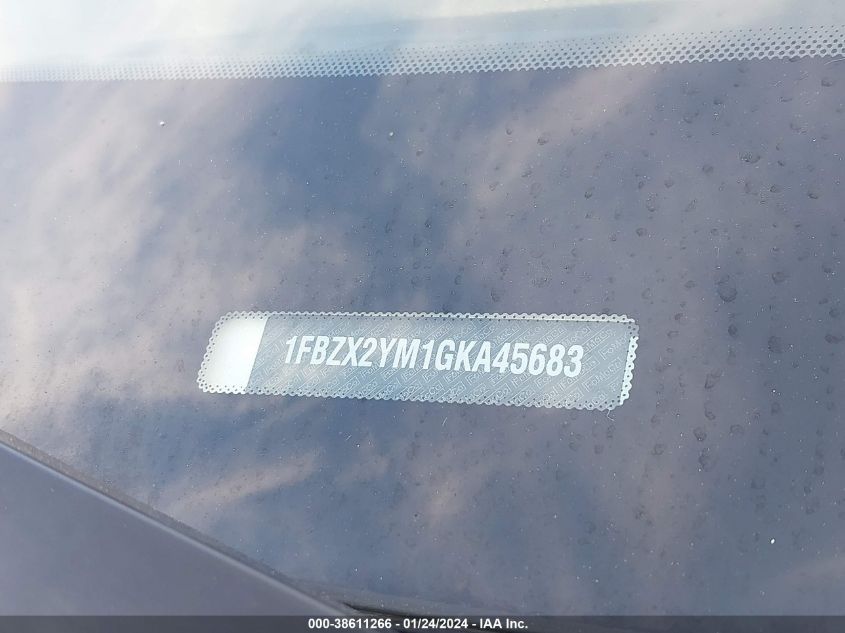 2016 FORD TRANSIT-350 XLT - 1FBZX2YM1GKA45683