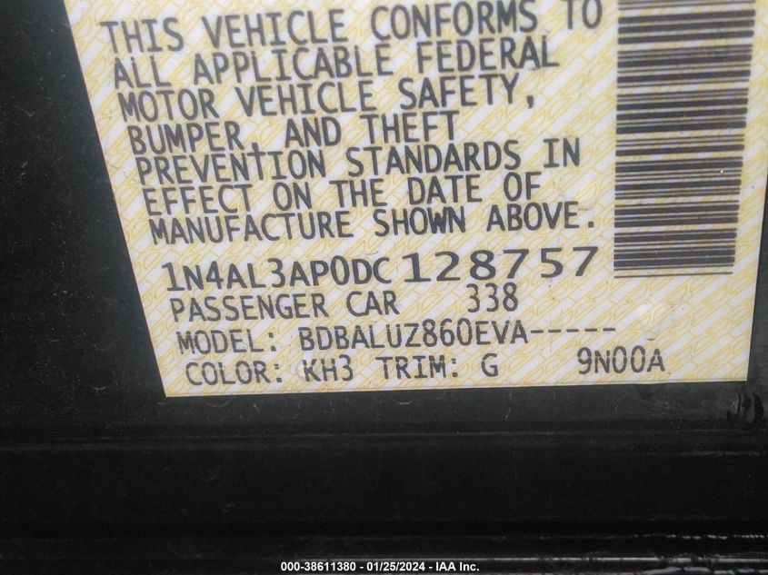 2013 NISSAN ALTIMA 2.5 SV - 1N4AL3AP0DC128757