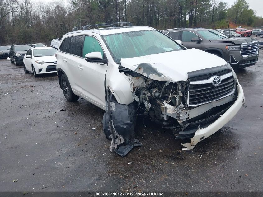 2016 TOYOTA HIGHLANDER XLE - 5TDKKRFH2GS160781