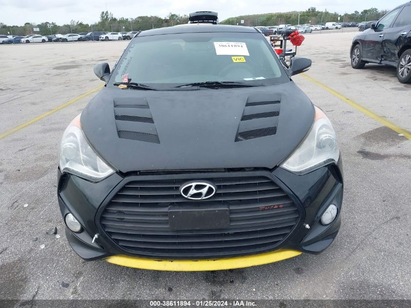 2013 HYUNDAI VELOSTER TURBO W/BLACK - KMHTC6AE9DU101002