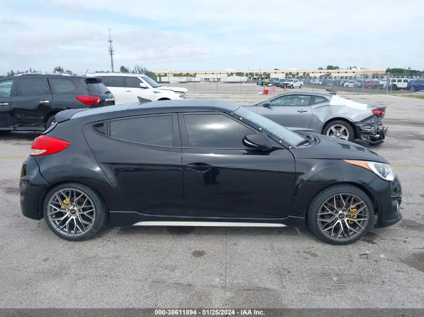 2013 HYUNDAI VELOSTER TURBO W/BLACK - KMHTC6AE9DU101002