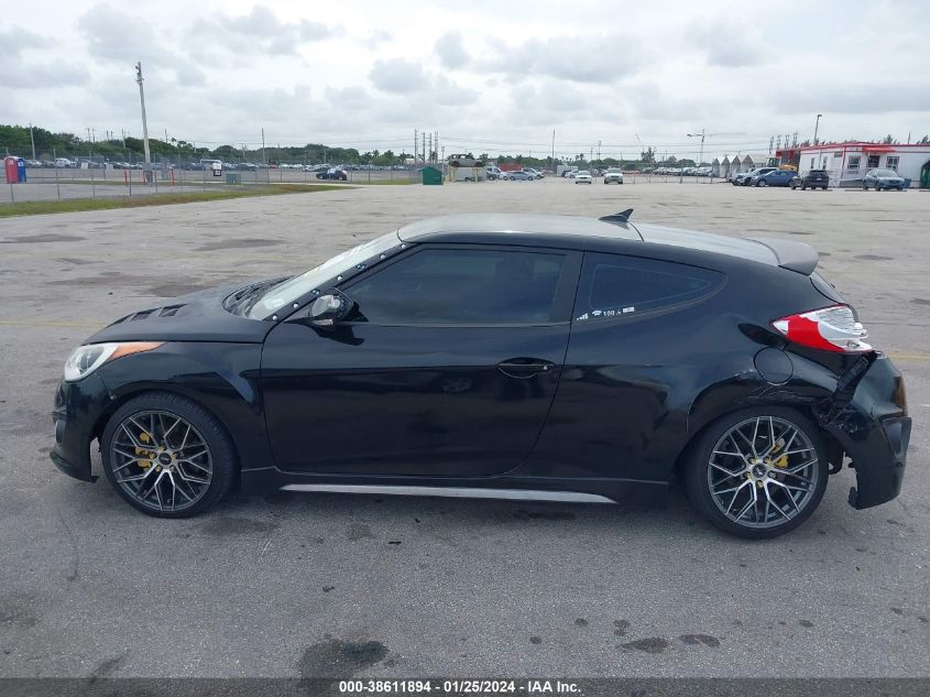 2013 HYUNDAI VELOSTER TURBO W/BLACK - KMHTC6AE9DU101002