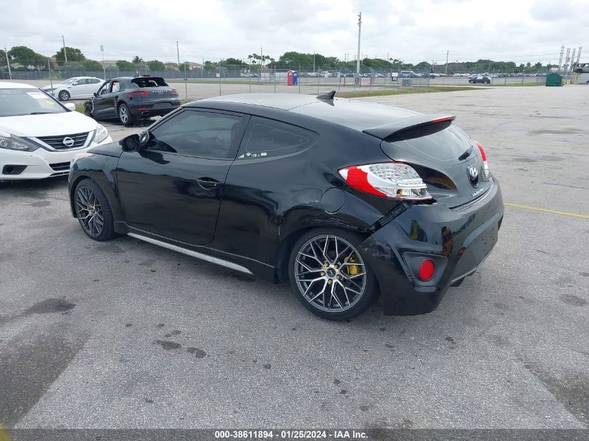 2013 HYUNDAI VELOSTER TURBO W/BLACK - KMHTC6AE9DU101002