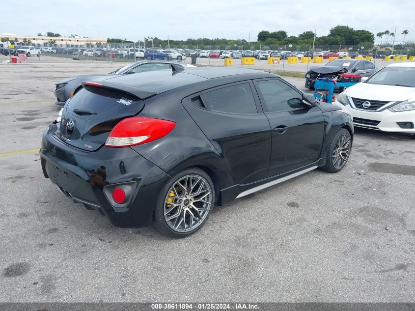 2013 HYUNDAI VELOSTER TURBO W/BLACK - KMHTC6AE9DU101002