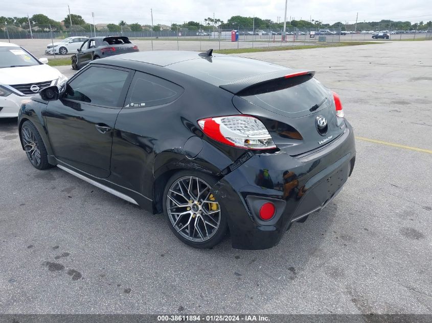 2013 HYUNDAI VELOSTER TURBO W/BLACK - KMHTC6AE9DU101002
