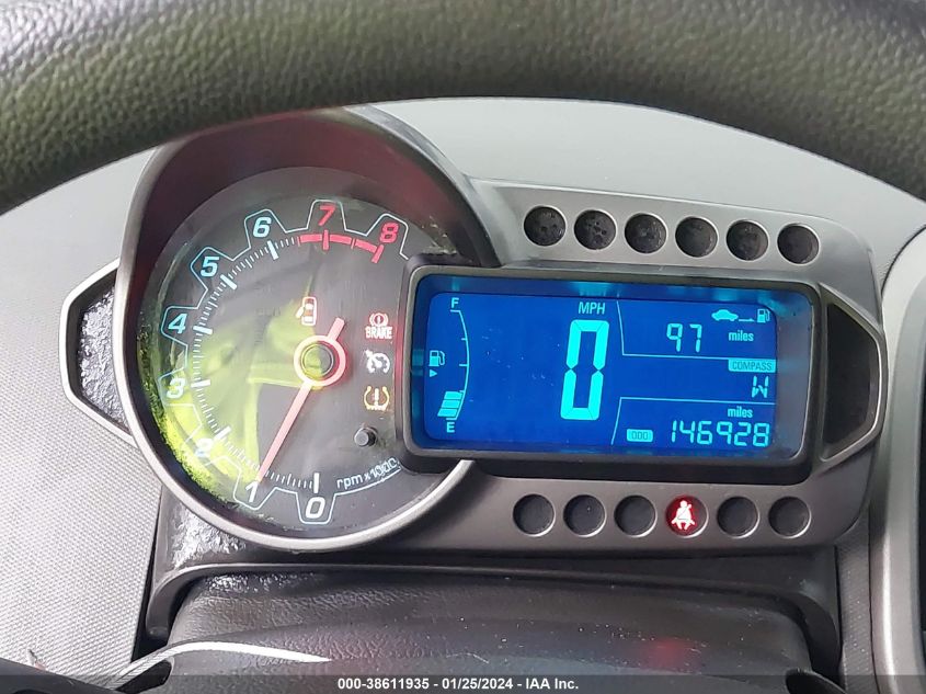 2014 CHEVROLET SONIC LT MANUAL - 1G1JD5SH0E4218490