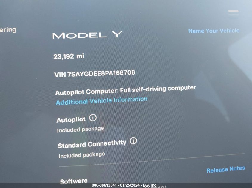 2023 TESLA MODEL Y AWD/LONG RANGE DUAL MOTOR ALL-WHEEL DRIVE - 7SAYGDEE8PA166708