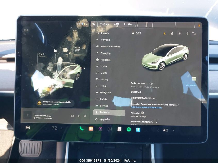 2020 TESLA MODEL 3 - 5YJ3E1EA8LF783757