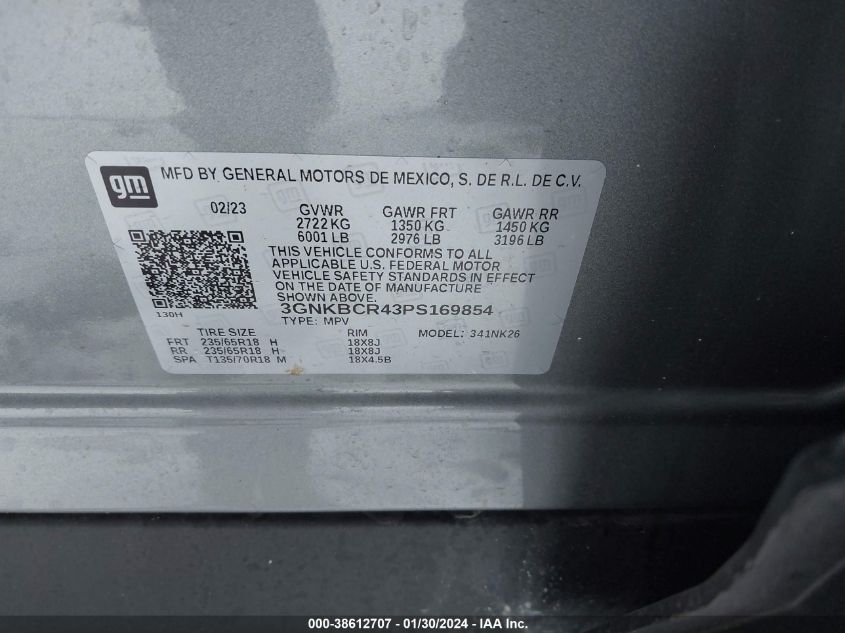 2023 CHEVROLET BLAZER 2LT - 3GNKBCR43PS169854