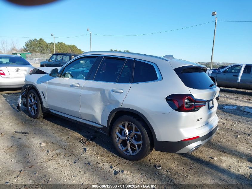 2023 BMW X3 SDRIVE30I - 5UX43DP05P9N53589