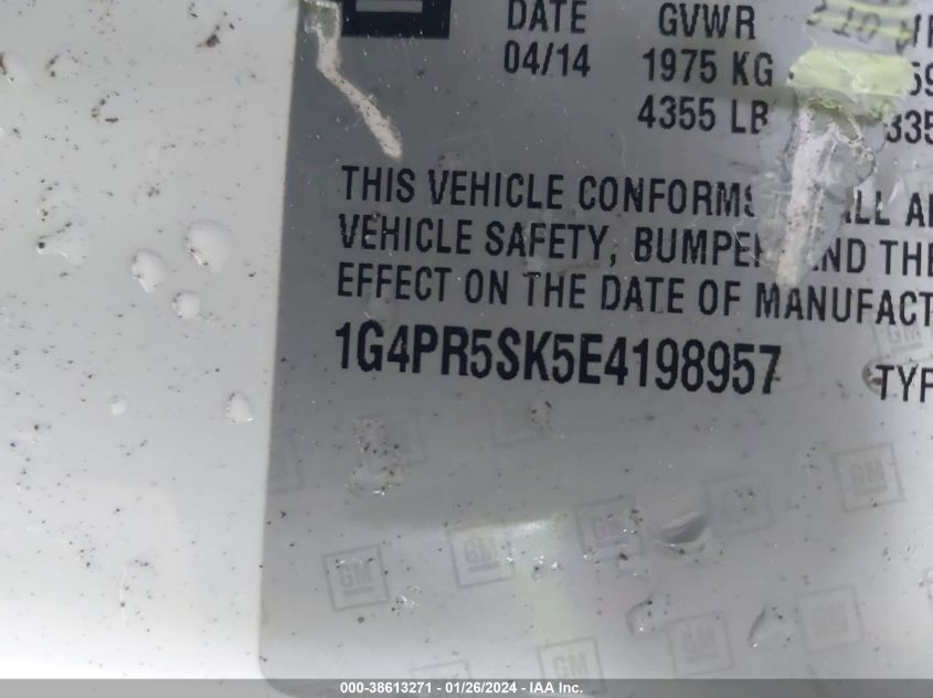 2014 BUICK VERANO CONVENIENCE GROUP - 1G4PR5SK5E4198957