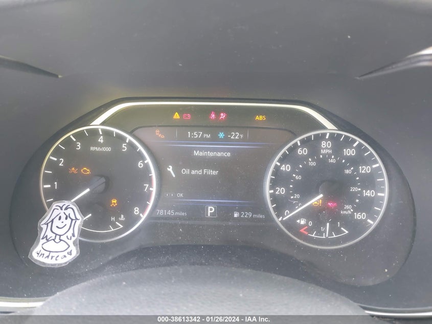 VIN 1N4AA6AV4KC369403 2019 NISSAN MAXIMA 3.5 SV