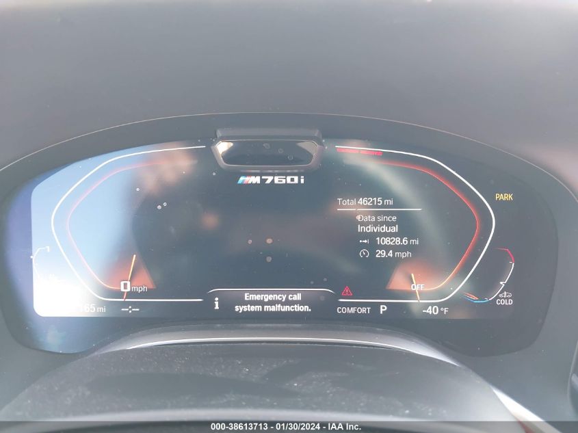 2020 BMW 7 SERIES M760I XDRIVE WBA7U6C01LBM62932