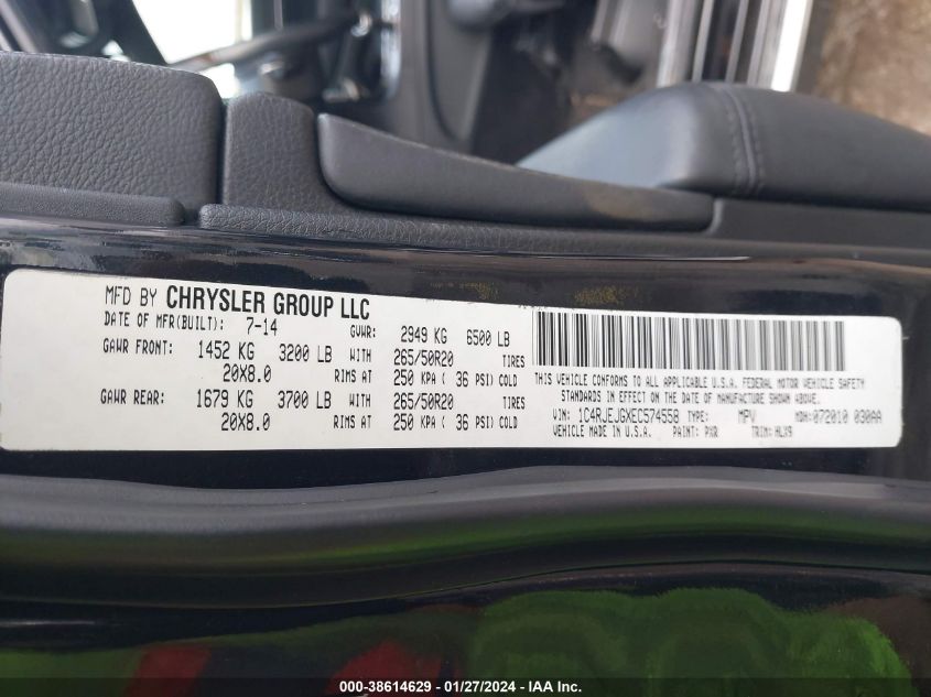 2014 JEEP GRAND CHEROKEE SUMMIT - 1C4RJEJGXEC574558