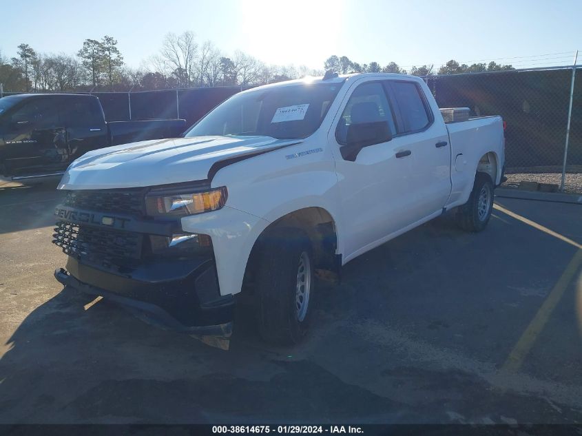 2020 CHEVROLET SILVERADO 1500 2WD DOUBLE CAB STANDARD BED WT - 1GCRWAEF1LZ244037