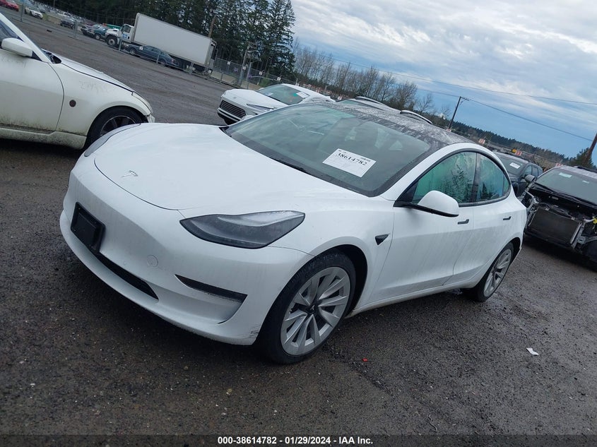 VIN 5YJ3E1EB5NF230477 2022 TESLA MODEL 3 LONG RANGE DUAL MOTOR ALL-WHEEL DRIVE