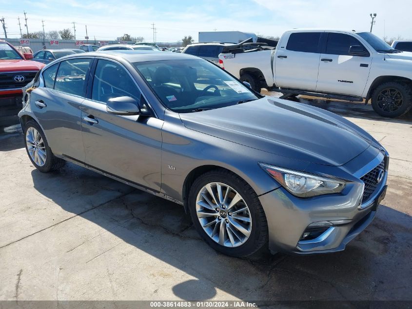 Lot #2539240561 2020 INFINITI Q50 LUXE salvage car