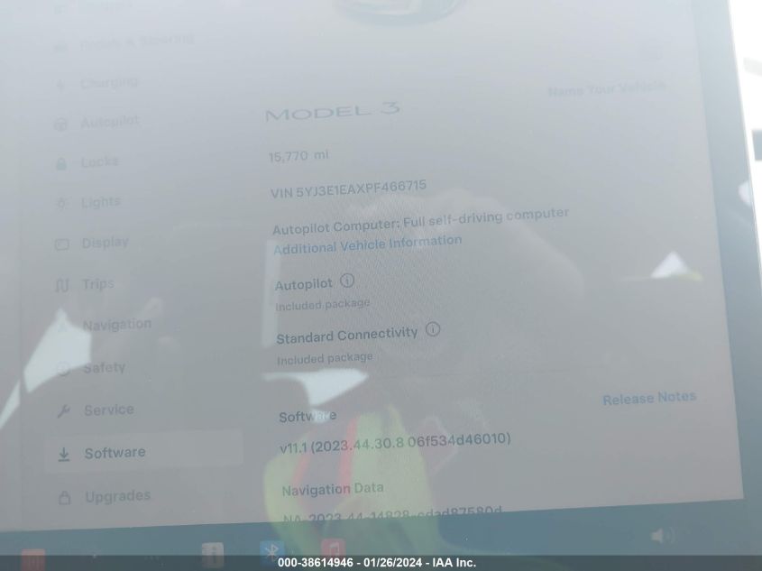 2023 TESLA MODEL 3 - 5YJ3E1EAXPF466715
