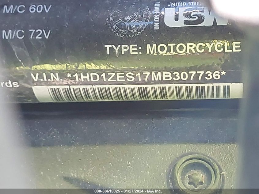 2021 HARLEY-DAVIDSON RA1250 S 1HD1ZES17MB307736