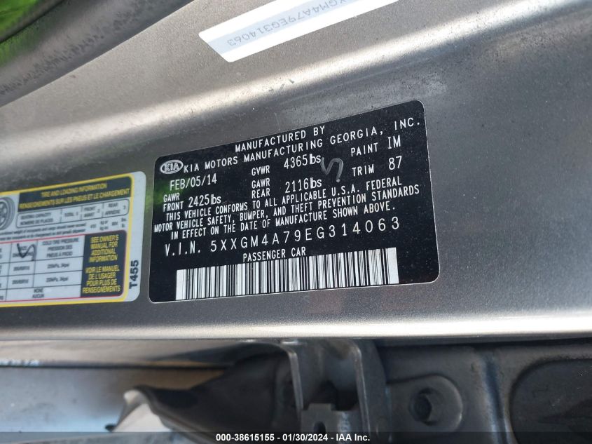 2014 KIA OPTIMA LX - 5XXGM4A79EG314063