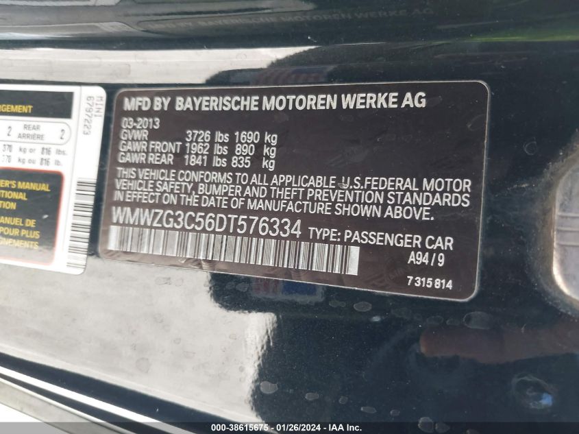 2013 MINI CLUBMAN COOPER S - WMWZG3C56DT576334