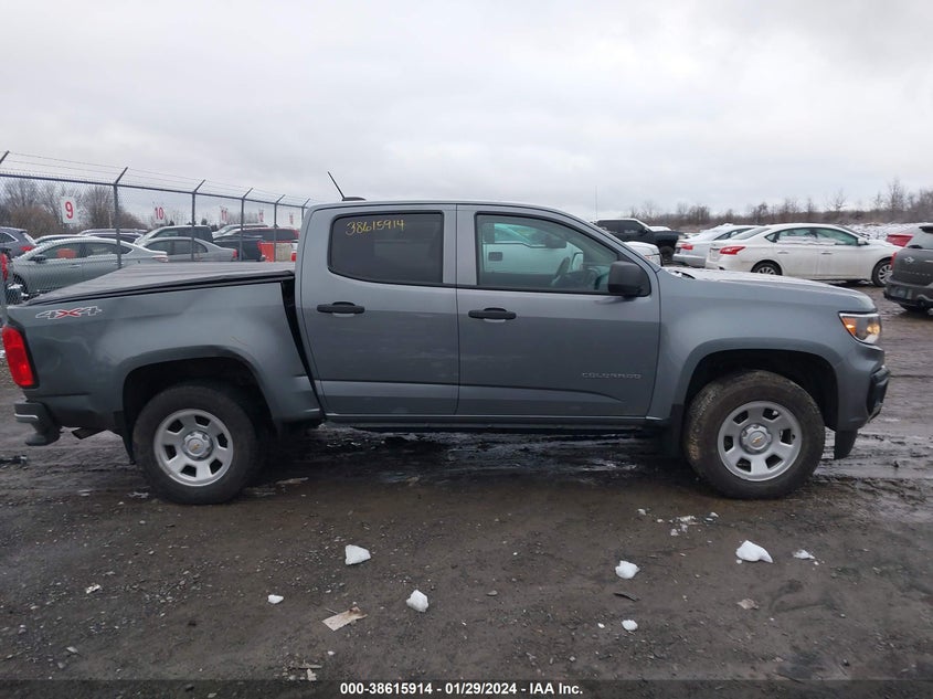 VIN 1GCGTBEN2N1301120 2022 CHEVROLET COLORADO 4WD  SHORT BOX WT