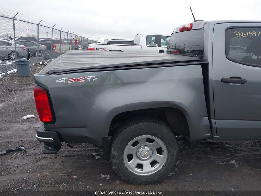 VIN 1GCGTBEN2N1301120 2022 CHEVROLET COLORADO 4WD  SHORT BOX WT
