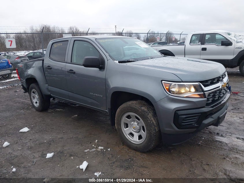 VIN 1GCGTBEN2N1301120 2022 CHEVROLET COLORADO 4WD  SHORT BOX WT