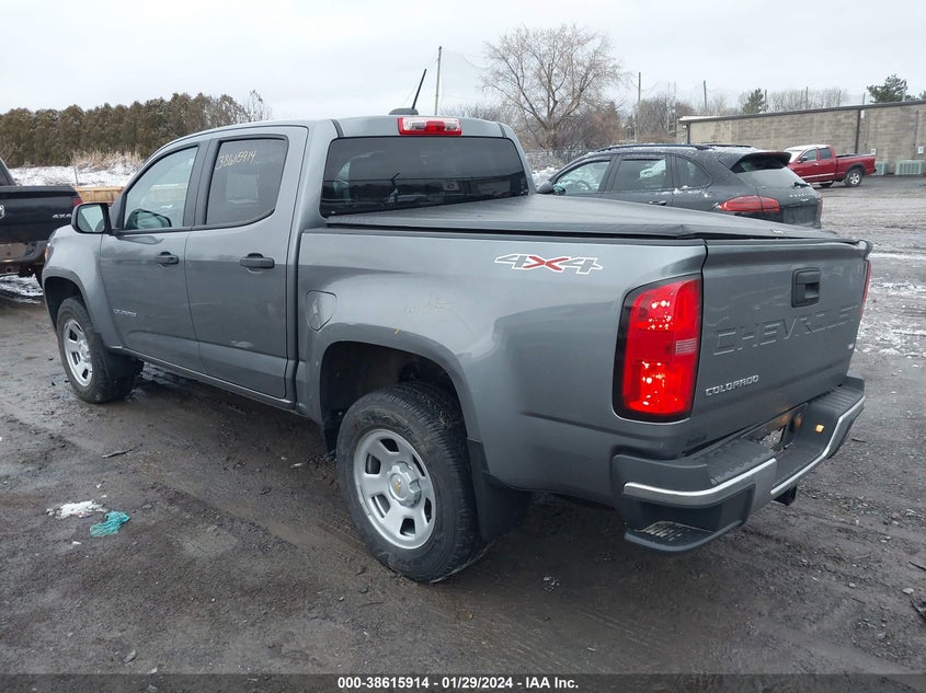 VIN 1GCGTBEN2N1301120 2022 CHEVROLET COLORADO 4WD  SHORT BOX WT