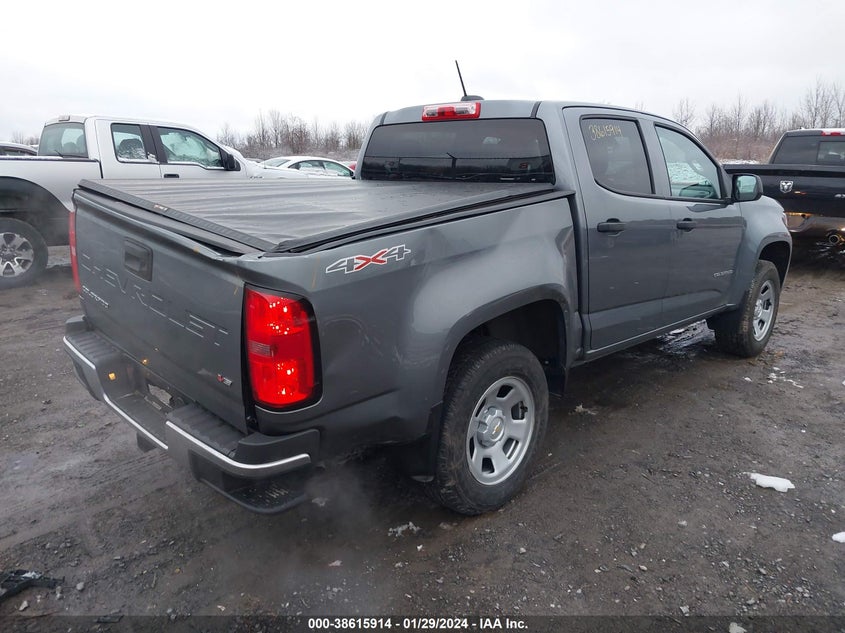 VIN 1GCGTBEN2N1301120 2022 CHEVROLET COLORADO 4WD  SHORT BOX WT