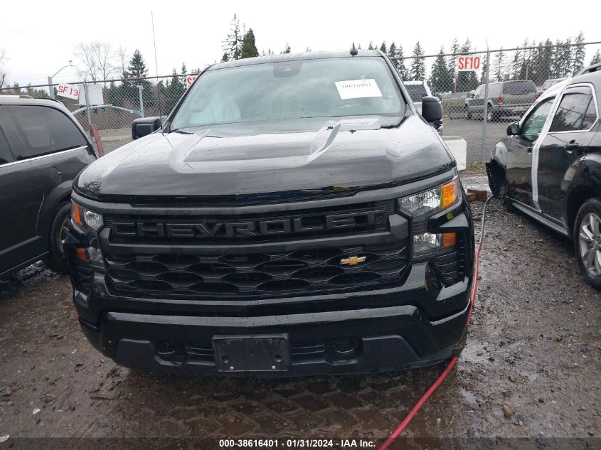 2023 CHEVROLET SILVERADO 1500 4WD  SHORT BED CUSTOM - 3GCPDBEK9PG156617