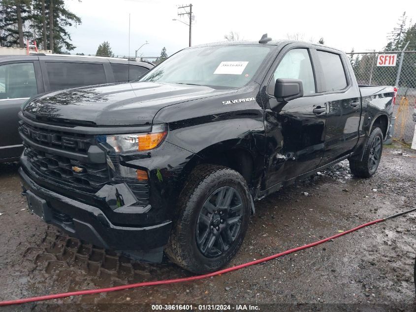 2023 CHEVROLET SILVERADO 1500 4WD  SHORT BED CUSTOM - 3GCPDBEK9PG156617
