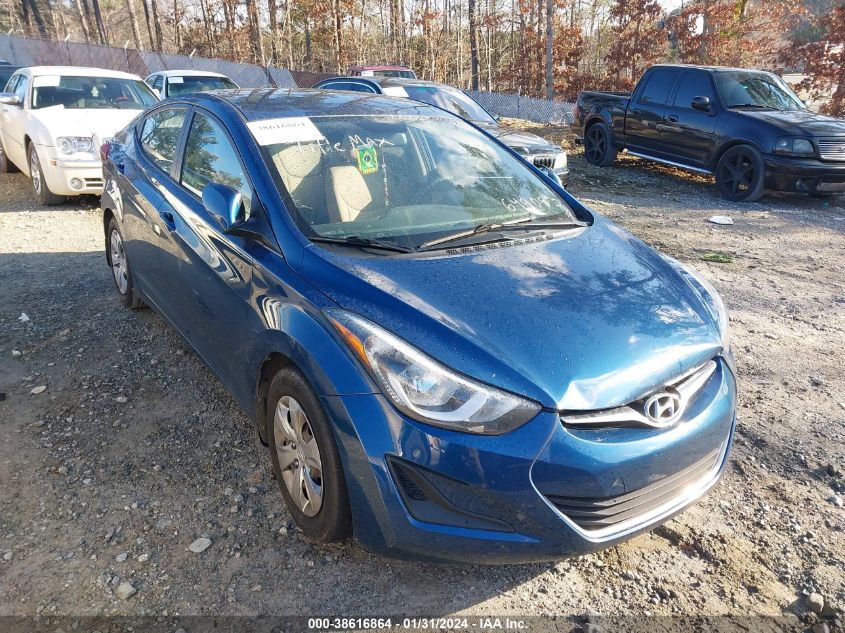 2016 HYUNDAI ELANTRA SE - KMHDH4AE6GU649053