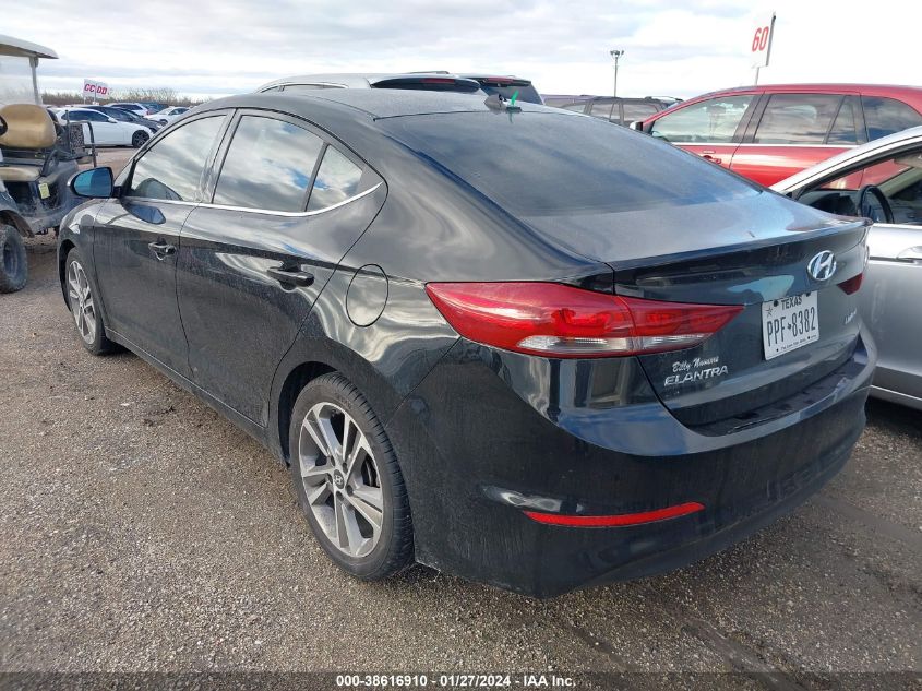 2018 HYUNDAI ELANTRA LIMITED - 5NPD84LF8JH271667