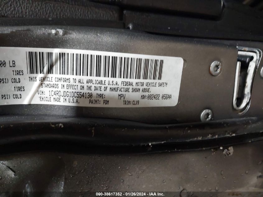 2013 DODGE DURANGO CREW - 1C4RDJDG1DC554130