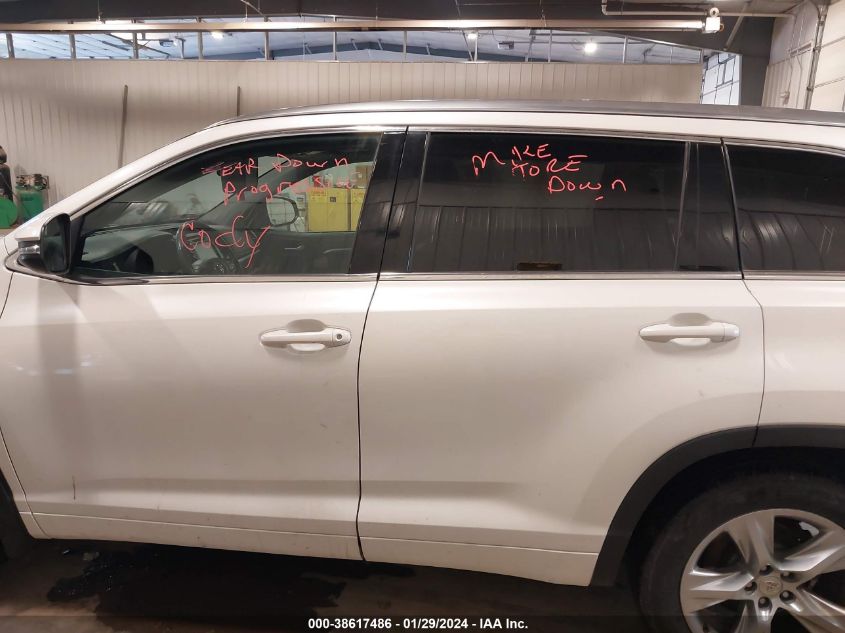 2014 TOYOTA HIGHLANDER LIMITED V6 - 5TDDKRFH9ES012892