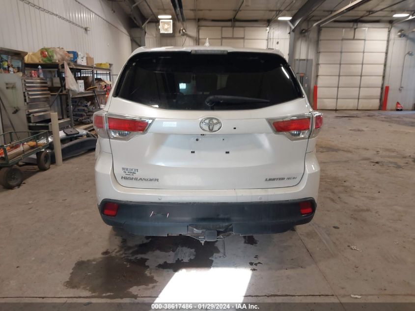 2014 TOYOTA HIGHLANDER LIMITED V6 - 5TDDKRFH9ES012892