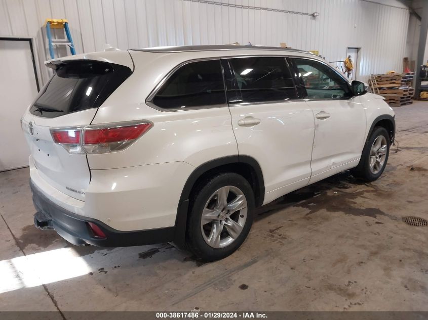 2014 TOYOTA HIGHLANDER LIMITED V6 - 5TDDKRFH9ES012892