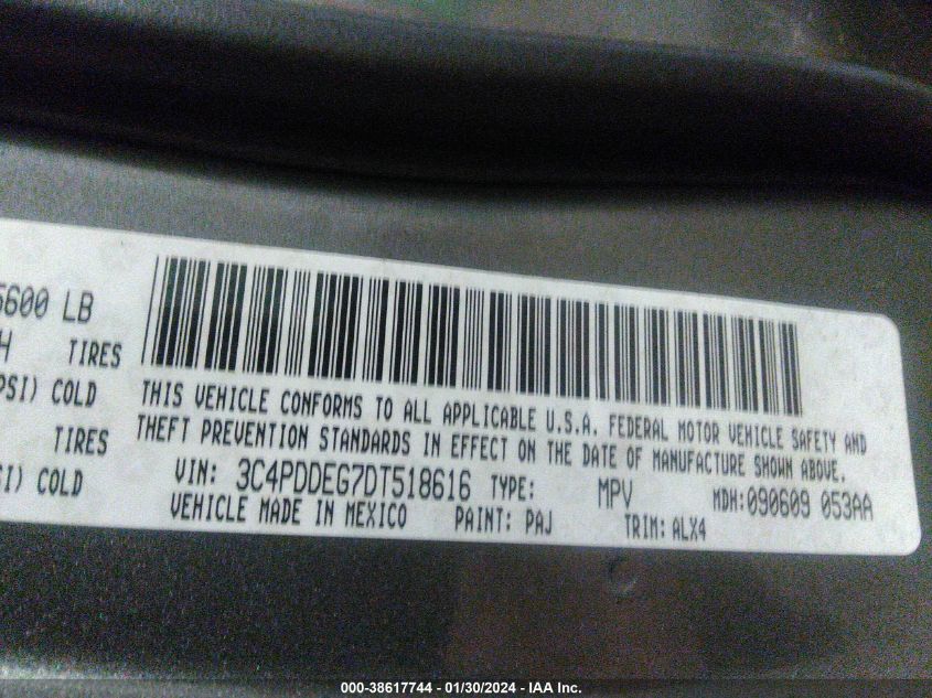 2013 DODGE JOURNEY R/T - 3C4PDDEG7DT518616