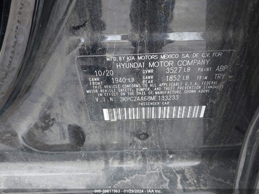 2021 HYUNDAI ACCENT SE - 3KPC24A68ME133233