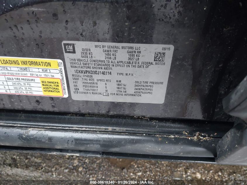 2016 GMC ACADIA SLE-2 - 1GKKVPKD3GJ146114