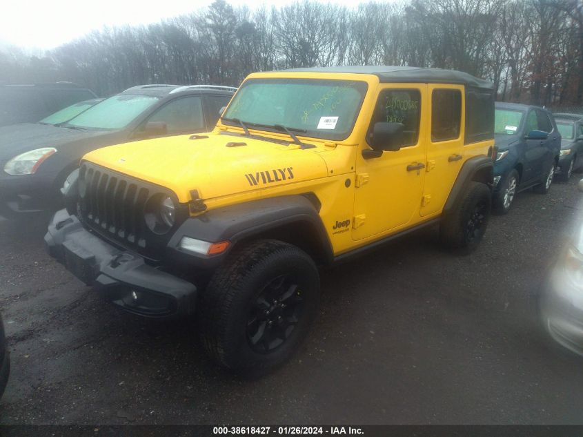 2021 JEEP WRANGLER UNLIMITED WILLYS 4X4 - 1C4HJXDG6MW573018