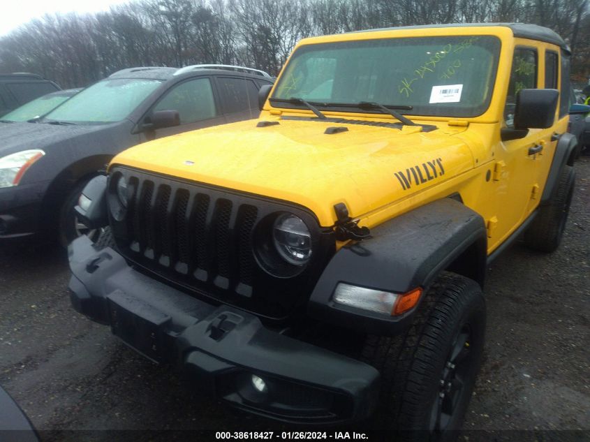 2021 JEEP WRANGLER UNLIMITED WILLYS 4X4 - 1C4HJXDG6MW573018