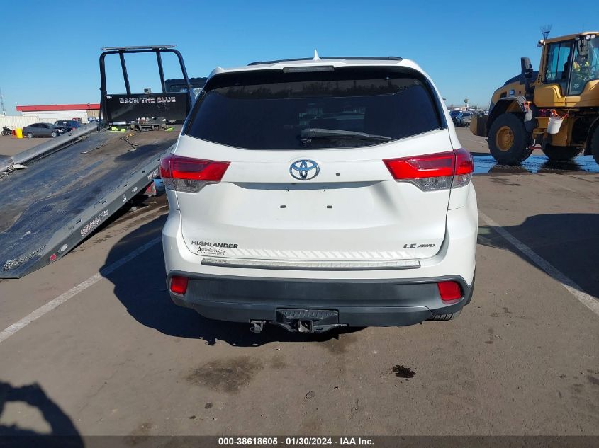 2018 TOYOTA HIGHLANDER LE PLUS - 5TDBZRFH3JS849859