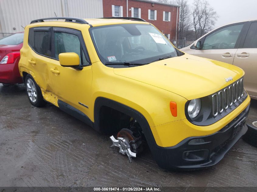 Lot #2525406931 2016 JEEP RENEGADE LATITUDE salvage car